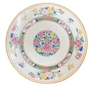 Puiforcat Limoges France Tung Hai Salad plate Pink Blue Floral